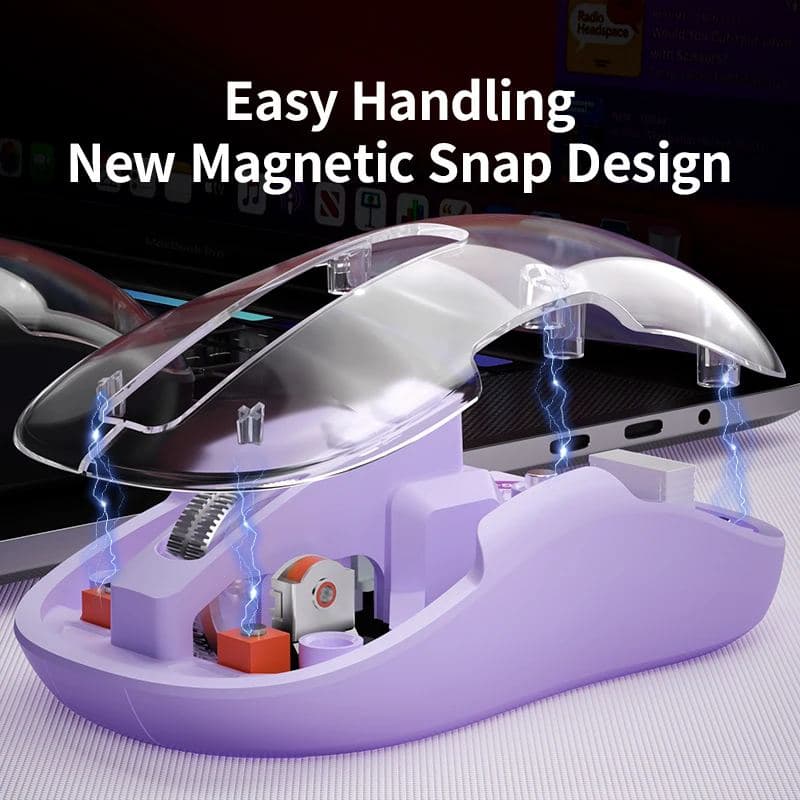 2.4GHz Wireless 5.1 Mini Transparent Type-C Fast Charging Colorful Mouse K20 — photo 2