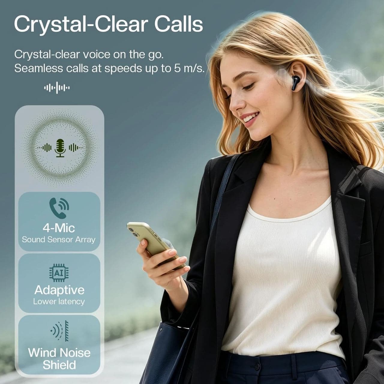 REMAX TWS-25 Wireless Earphones Bluetooth 6.0 Dual Device Connection 4-Mic ENC Noise Reduction 50H Battery Life Sport Earbuds — photo 3