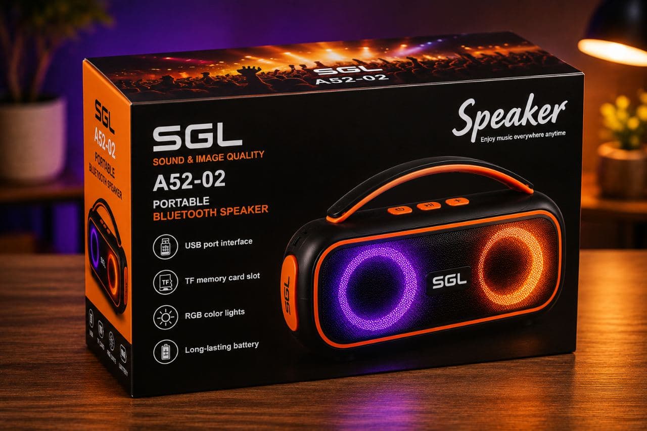 SGL A52-02 Speaker with 8W Output RGB LED Lighting Battery for Outdoor & Home Use — photo 5