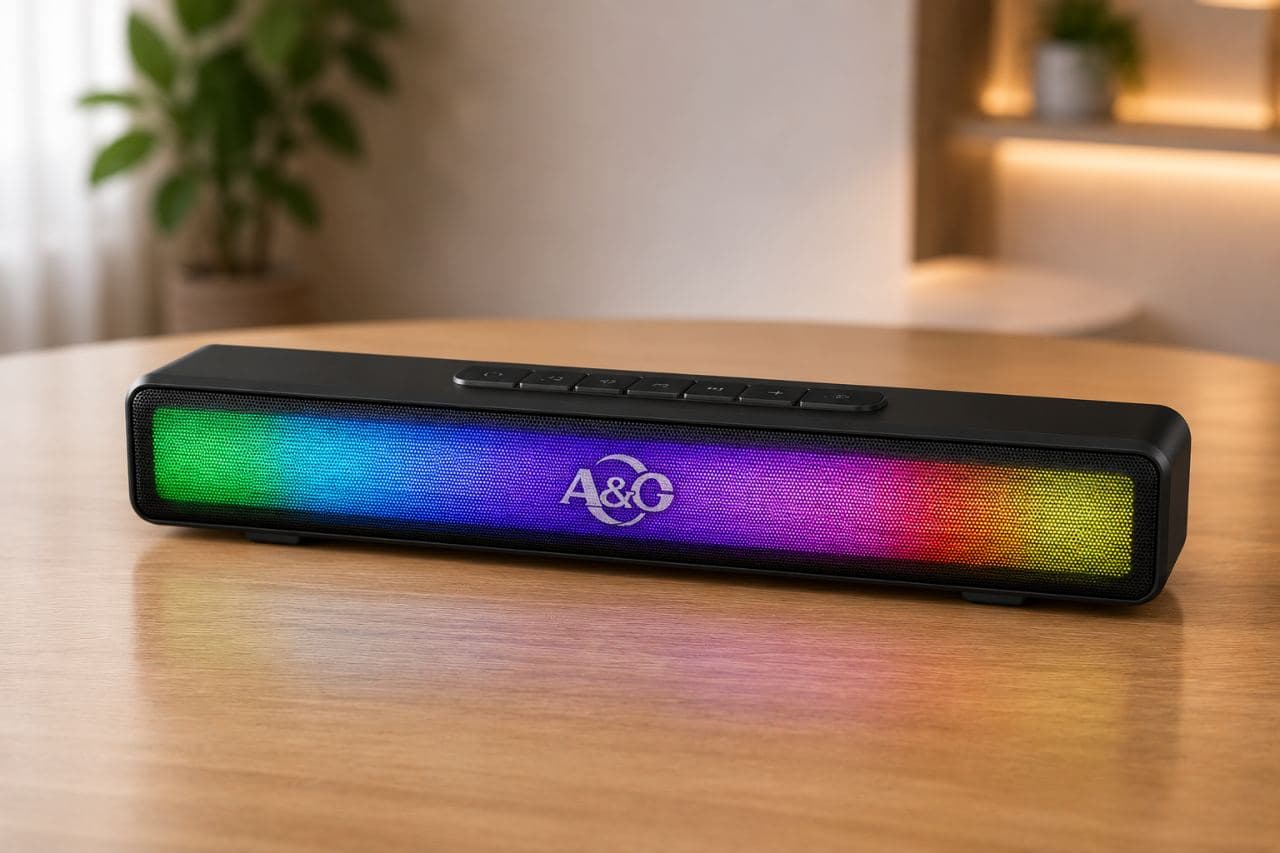 A&O AO-611 10W Wireless Bluetooth Soundbar with RGB LED Lights โ Home TV Soundbar