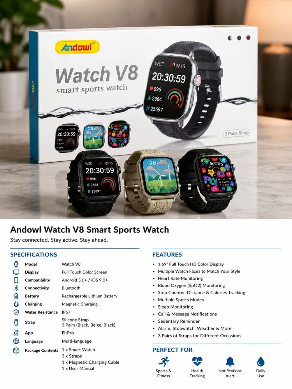 Andowl Watch V8 Smart Sports Watch — photo 5
