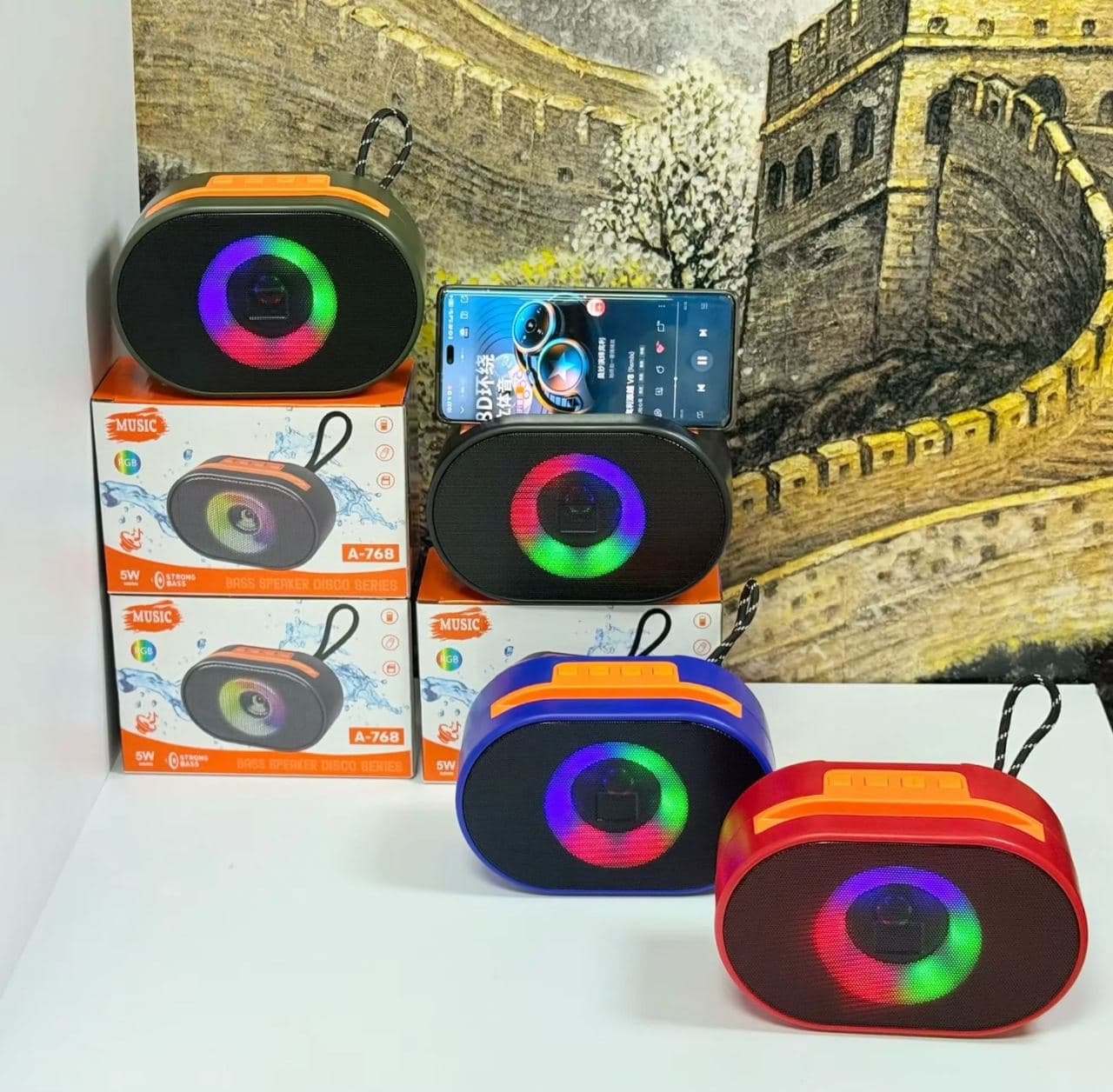 Portable Wireless Speaker with LED Portable Mini Speaker with HD Sound — photo 4