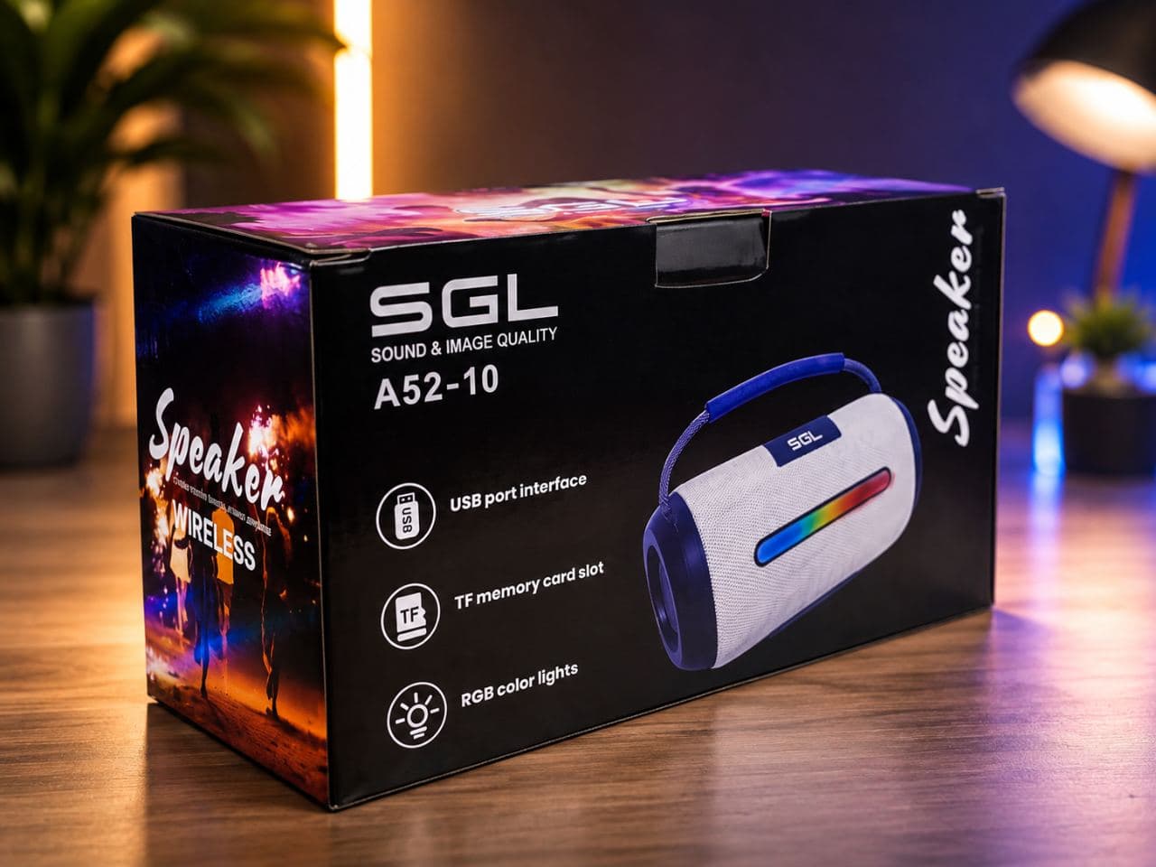 SGL A52-10 Portable Wireless Speaker with RGB Lights — photo 2