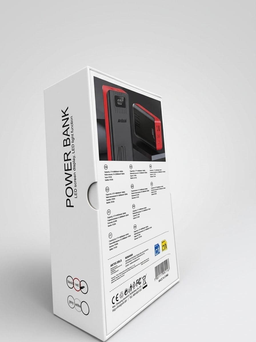 40,000mAh Q-CD701 Power Bank – High-Capacity Portable Charger with LED Digital Display & Built-in Light — photo 2